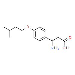 ChemSpider 2D Image | 3-Amino-3-[4-(3-methylbutoxy)phenyl]propanoic acid | C14H21NO3