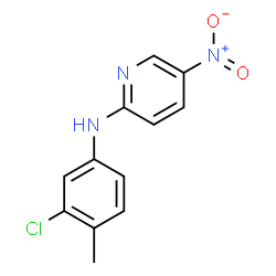 ChemSpider 2D Image | N-(3-Chloro-4-methylphenyl)-5-nitro-2-pyridinamine | C12H10ClN3O2