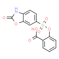 ChemSpider 2D Image | 2-{[(2-Oxo-2,3-dihydro-1,3-benzoxazol-6-yl)sulfonyl]oxy}benzoic acid | C14H9NO7S