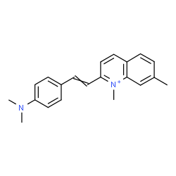 ChemSpider 2D Image | 2-{2-[4-(Dimethylamino)phenyl]vinyl}-1,7-dimethylquinolinium | C21H23N2