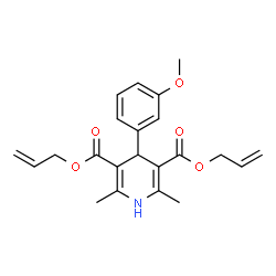 ChemSpider 2D Image | Diallyl 4-(3-methoxyphenyl)-2,6-dimethyl-1,4-dihydro-3,5-pyridinedicarboxylate | C22H25NO5