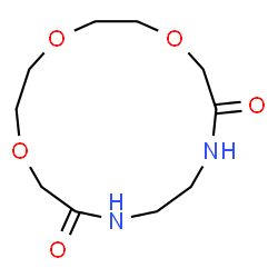 ChemSpider 2D Image | 1,4,7-Trioxa-10,13-diazacyclopentadecane-9,14-dione | C10H18N2O5