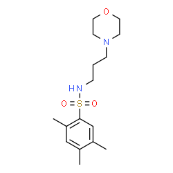 ChemSpider 2D Image | 2,4,5-Trimethyl-N-[3-(4-morpholinyl)propyl]benzenesulfonamide | C16H26N2O3S
