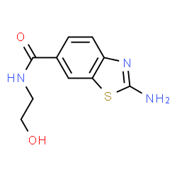 ChemSpider 2D Image | 2-Amino-N-(2-hydroxyethyl)benzo[d]thiazole-6-carboxamide | C10H11N3O2S