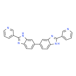 ChemSpider 2D Image | 2,2'-Di(3-pyridinyl)-1H,1'H-5,5'-bibenzimidazole | C24H16N6