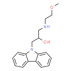 ChemSpider 2D Image | 1-Carbazol-9-yl-3-(2-methoxy-ethylamino)-propan-2-ol | C18H22N2O2