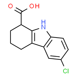 ChemSpider 2D Image | 6-Chloro-2,3,4,9-tetrahydro-1H-carbazole-1-carboxylic acid | C13H12ClNO2