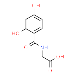 ChemSpider 2D Image | N-(2,4-Dihydroxybenzoyl)glycine | C9H9NO5