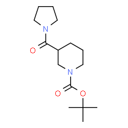ChemSpider 2D Image | tert-Butyl 3-(pyrrolidine-1-carbonyl)piperidine-1-carboxylate | C15H26N2O3