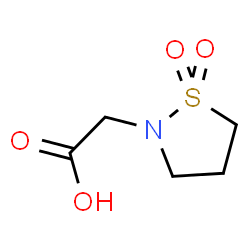 ChemSpider 2D Image | (1,1-Dioxido-1,2-thiazolidin-2-yl)acetic acid | C5H9NO4S