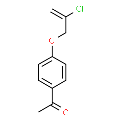 ChemSpider 2D Image | 1-{4-[(2-Chloro-2-propen-1-yl)oxy]phenyl}ethanone | C11H11ClO2