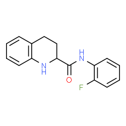 ChemSpider 2D Image | N-(2-Fluorophenyl)-1,2,3,4-tetrahydro-2-quinolinecarboxamide | C16H15FN2O
