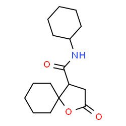 ChemSpider 2D Image | N-Cyclohexyl-2-oxo-1-oxaspiro[4.5]decane-4-carboxamide | C16H25NO3