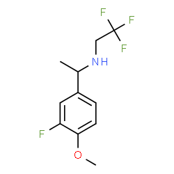 ChemSpider 2D Image | 2,2,2-Trifluoro-N-[1-(3-fluoro-4-methoxyphenyl)ethyl]ethanamine | C11H13F4NO