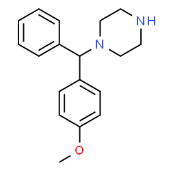 ChemSpider 2D Image | 1-[(4-Methoxyphenyl)(phenyl)methyl]piperazine | C18H22N2O