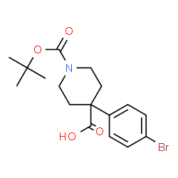 ChemSpider 2D Image | 1-(1,1-Dimethylethyl) 4-(4-bromophenyl)-1,4-piperidinedicarboxylate | C17H22BrNO4