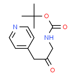 ChemSpider 2D Image | tert-butyl (2-oxo-3-(pyridin-4-yl)propyl)carbamate | C13H18N2O3