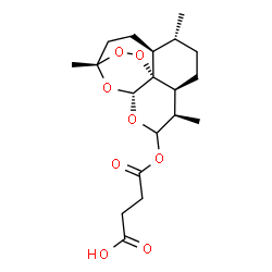 ChemSpider 2D Image | 4-Oxo-4-{[(1S,4S,5R,8S,9R,12R,13R)-1,5,9-trimethyl-11,14,15,16-tetraoxatetracyclo[10.3.1.0~4,13~.0~8,13~]hexadec-10-yl]oxy}butanoic acid | C19H28O8