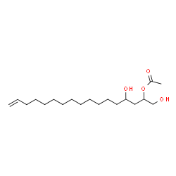 ChemSpider 2D Image | 1,4-Dihydroxy-16-heptadecen-2-yl acetate | C19H36O4
