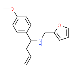 ChemSpider 2D Image | N-(2-Furylmethyl)-1-(4-methoxyphenyl)-3-buten-1-amine | C16H19NO2