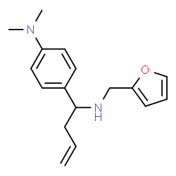 ChemSpider 2D Image | 4-{1-[(2-Furylmethyl)amino]-3-buten-1-yl}-N,N-dimethylaniline | C17H22N2O