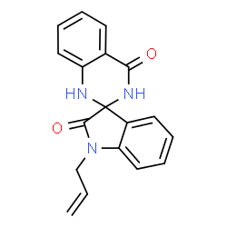 ChemSpider 2D Image | 1-Allyl-1'H-spiro[indole-3,2'-quinazoline]-2,4'(1H,3'H)-dione | C18H15N3O2
