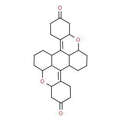 ChemSpider 2D Image | 1,3,4,4c,5,6,7,7a,7b,8a,9,11,12,12c,13,14,15,15a,15b,16a-Icosahydrodibenzo[1,8:3,4]isochromeno[5,6,7-kl]xanthene-2,10-dione | C26H32O4