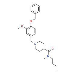 ChemSpider 2D Image | 1-[4-(Benzyloxy)-3-methoxybenzyl]-N-butyl-N-methyl-4-piperidinecarboxamide | C26H36N2O3