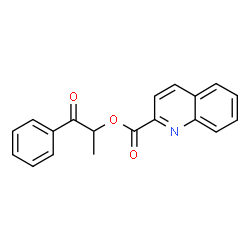 ChemSpider 2D Image | 1-Oxo-1-phenyl-2-propanyl 2-quinolinecarboxylate | C19H15NO3