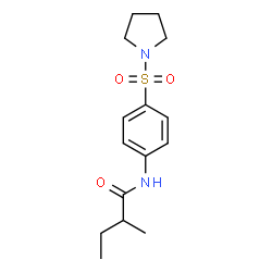 ChemSpider 2D Image | 2-Methyl-N-[4-(1-pyrrolidinylsulfonyl)phenyl]butanamide | C15H22N2O3S