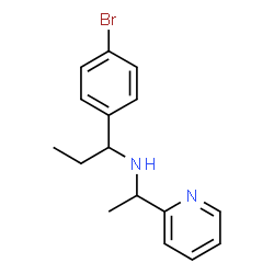 ChemSpider 2D Image | 1-(4-Bromophenyl)-N-[1-(2-pyridinyl)ethyl]-1-propanamine | C16H19BrN2