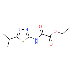 ChemSpider 2D Image | ethyl [(5-isopropyl-1,3,4-thiadiazol-2-yl)carbamoyl]formate | C9H13N3O3S