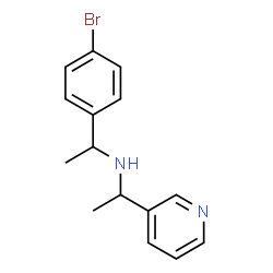 ChemSpider 2D Image | 1-(4-Bromophenyl)-N-[1-(3-pyridinyl)ethyl]ethanamine | C15H17BrN2