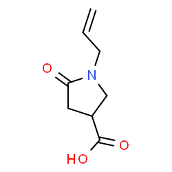 ChemSpider 2D Image | 1-Allyl-5-oxo-3-pyrrolidinecarboxylic acid | C8H11NO3