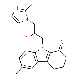 ChemSpider 2D Image | 9-[2-Hydroxy-3-(2-methyl-imidazol-1-yl)-propyl]-6-methyl-2,3,4,9-tetrahydro-carbazol-1-one | C20H23N3O2