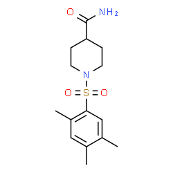 ChemSpider 2D Image | 1-[(2,4,5-Trimethylphenyl)sulfonyl]-4-piperidinecarboxamide | C15H22N2O3S