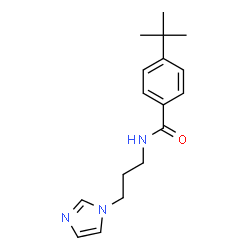 ChemSpider 2D Image | N-[3-(1H-Imidazol-1-yl)propyl]-4-(2-methyl-2-propanyl)benzamide | C17H23N3O