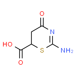 ChemSpider 2D Image | 2-imino-4-oxo-1,3-thiazinane-6-carboxylic acid | C5H6N2O3S
