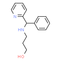 ChemSpider 2D Image | 3-{[Phenyl(2-pyridinyl)methyl]amino}-1-propanol | C15H18N2O