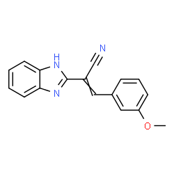 ChemSpider 2D Image | 2-(1H-Benzimidazol-2-yl)-3-(3-methoxyphenyl)acrylonitrile | C17H13N3O