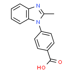 ChemSpider 2D Image | 4-(2-Methyl-1H-benzimidazol-1-yl)benzoic acid | C15H12N2O2