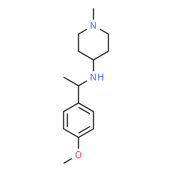 ChemSpider 2D Image | N-[1-(4-Methoxyphenyl)ethyl]-1-methyl-4-piperidinamine | C15H24N2O