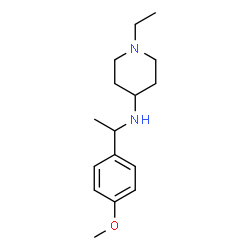 ChemSpider 2D Image | 1-Ethyl-N-[1-(4-methoxyphenyl)ethyl]-4-piperidinamine | C16H26N2O