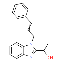 ChemSpider 2D Image | 1-(1-Cinnamyl-1H-benzimidazol-2-yl)ethanol | C18H18N2O