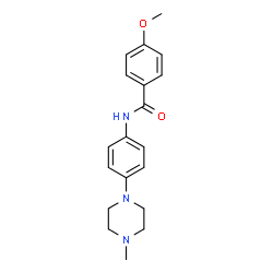 ChemSpider 2D Image | 4-Methoxy-N-[4-(4-methyl-1-piperazinyl)phenyl]benzamide | C19H23N3O2