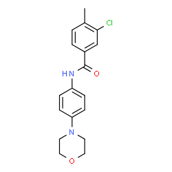ChemSpider 2D Image | 3-Chloro-4-methyl-N-[4-(4-morpholinyl)phenyl]benzamide | C18H19ClN2O2
