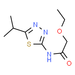 ChemSpider 2D Image | 2-Ethoxy-N-(5-isopropyl-1,3,4-thiadiazol-2-yl)acetamide | C9H15N3O2S