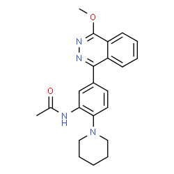 ChemSpider 2D Image | N-[5-(4-Methoxy-1-phthalazinyl)-2-(1-piperidinyl)phenyl]acetamide | C22H24N4O2
