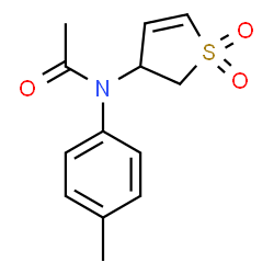ChemSpider 2D Image | N-(1,1-Dioxido-2,3-dihydro-3-thiophenyl)-N-(4-methylphenyl)acetamide | C13H15NO3S