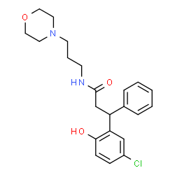 ChemSpider 2D Image | 3-(5-Chloro-2-hydroxyphenyl)-N-[3-(4-morpholinyl)propyl]-3-phenylpropanamide | C22H27ClN2O3